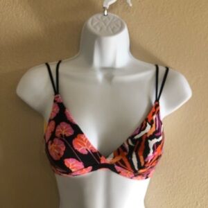 Diane Von Furstenberg x Target Geranium Leaf & Disco Zebra Dual Bralette Size XS